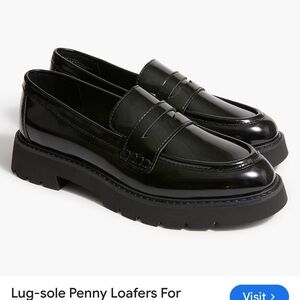 J. Crew Black Leather Loafers 8.5 women New